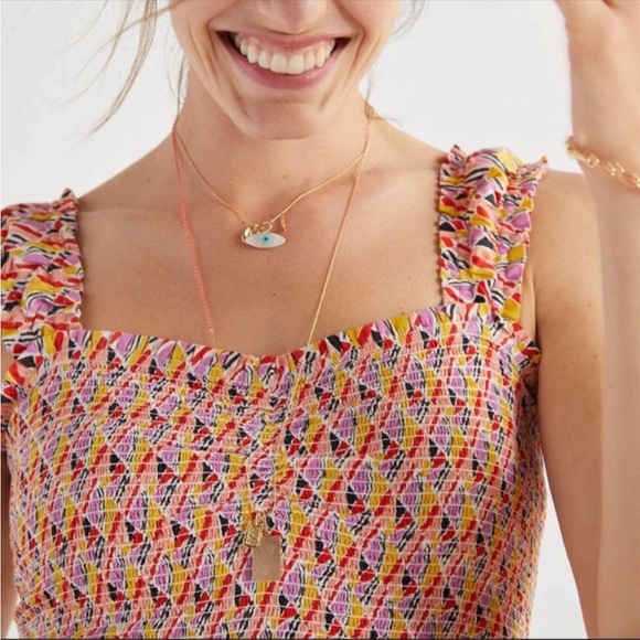 MAEVE Anthropologie smocked top NWT - Picture 1 of 5